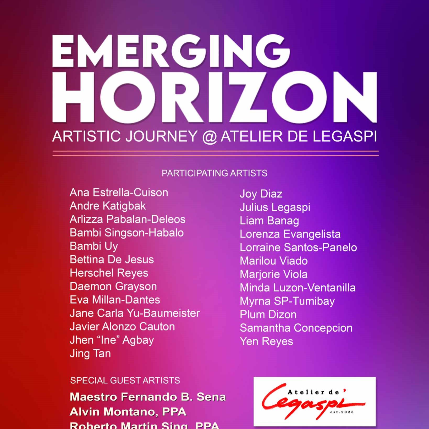 Emerging Horizon: Artistic Journey @ Atelier de Legaspi